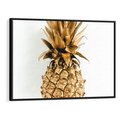 Obraz w ramie 70x50 - Ekskluzywny Akcent - złoty, ananas - rama czarna