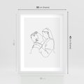 Plakat w ramie 30x40 - Bezgraniczne Tańce - para zakochanych, kobieta i mężczyzna - rama biała