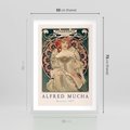 Plakat w ramie 50x70 - Piękno Art Nouveau - plakat, obraz - rama biała