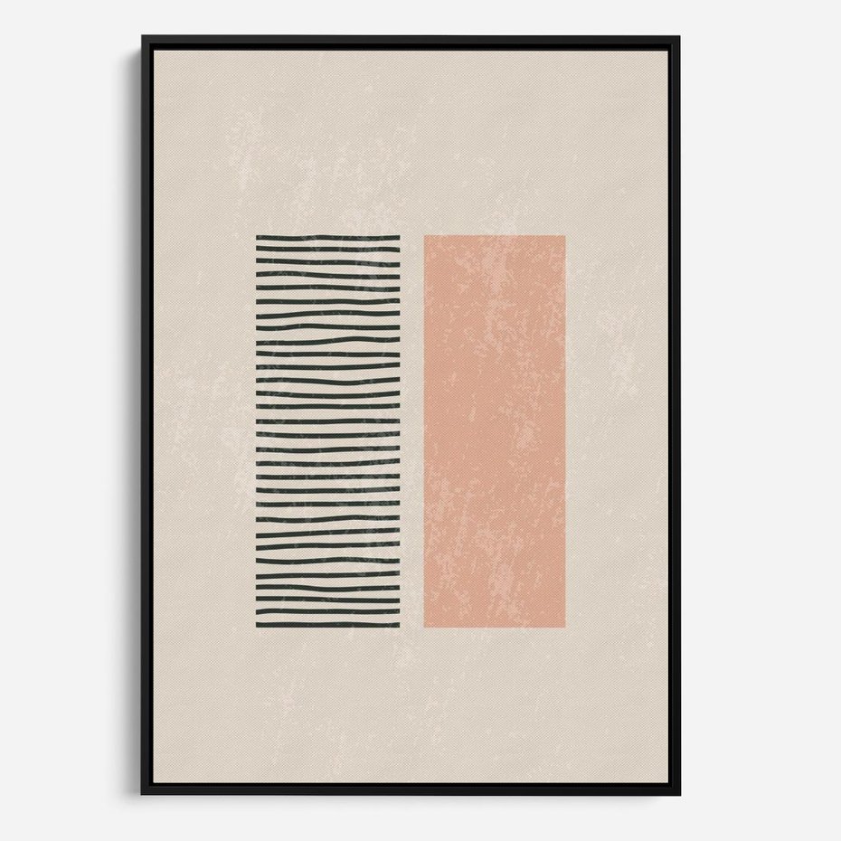 Obraz w ramie 50x70 - Przenikająca Kreatywność - nowoczesna sztuka, minimalizm - rama czarna