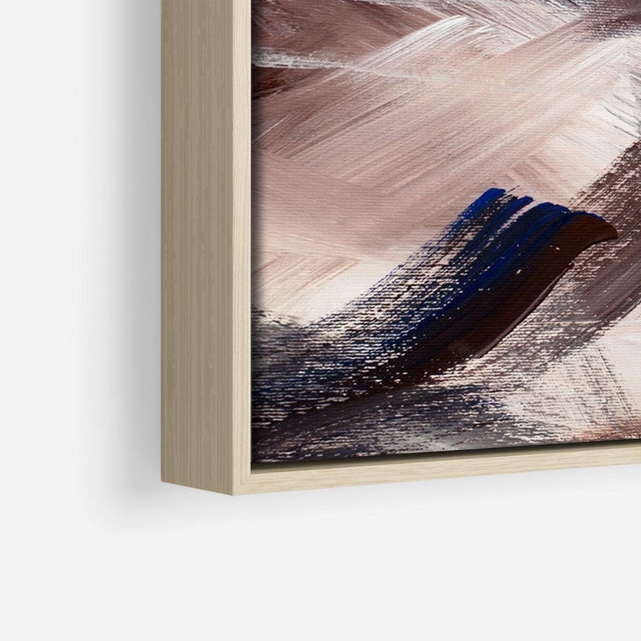 Obraz w ramie 100x70 - Eksploracja Dramaturgii - abstrakcyjny chaos, chatyczne maźnięcia pędzla - rama drewno