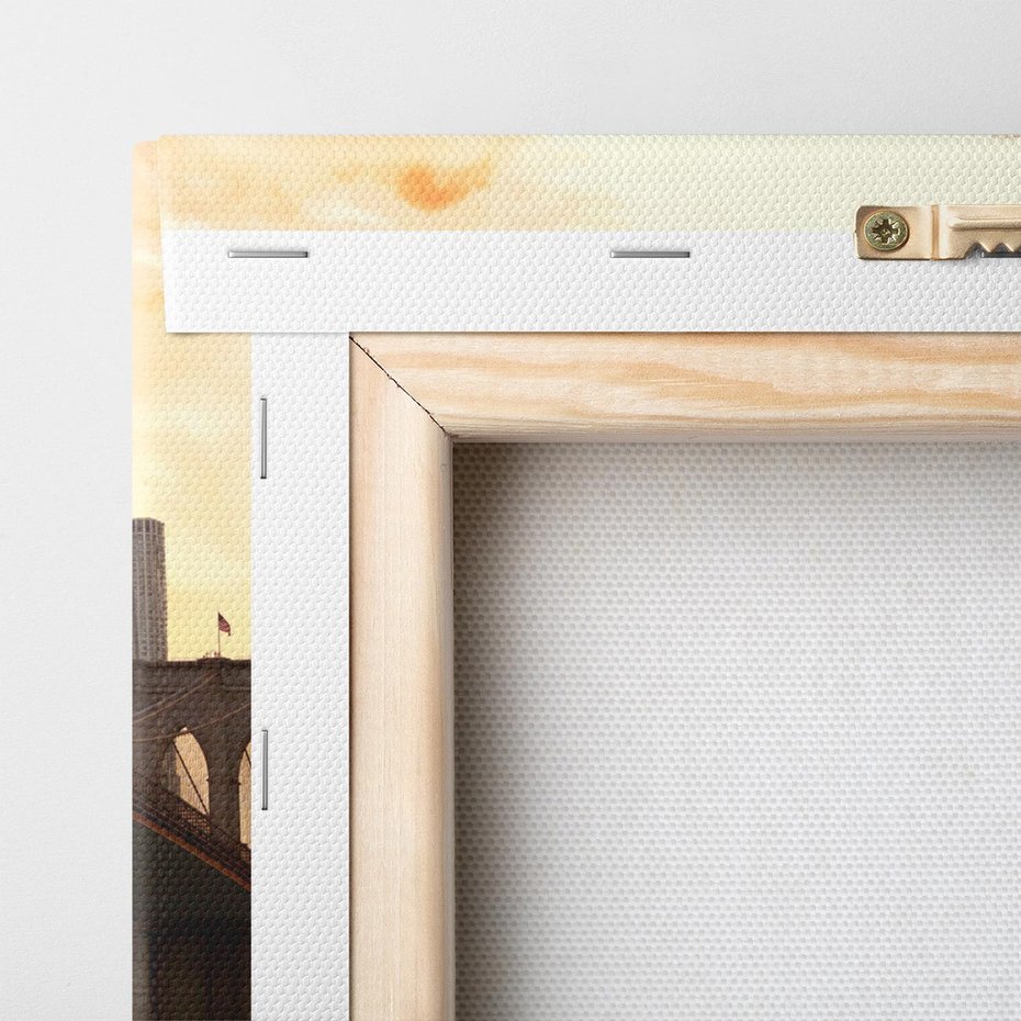 Obraz na płótnie 70x50 - ikoniczna panorama Nowego Jorku - most, Nowy Jork