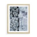 Plakat w ramie 50x70 - Ujęcie Zimowej Szosy - zima, śnieg - rama drewno