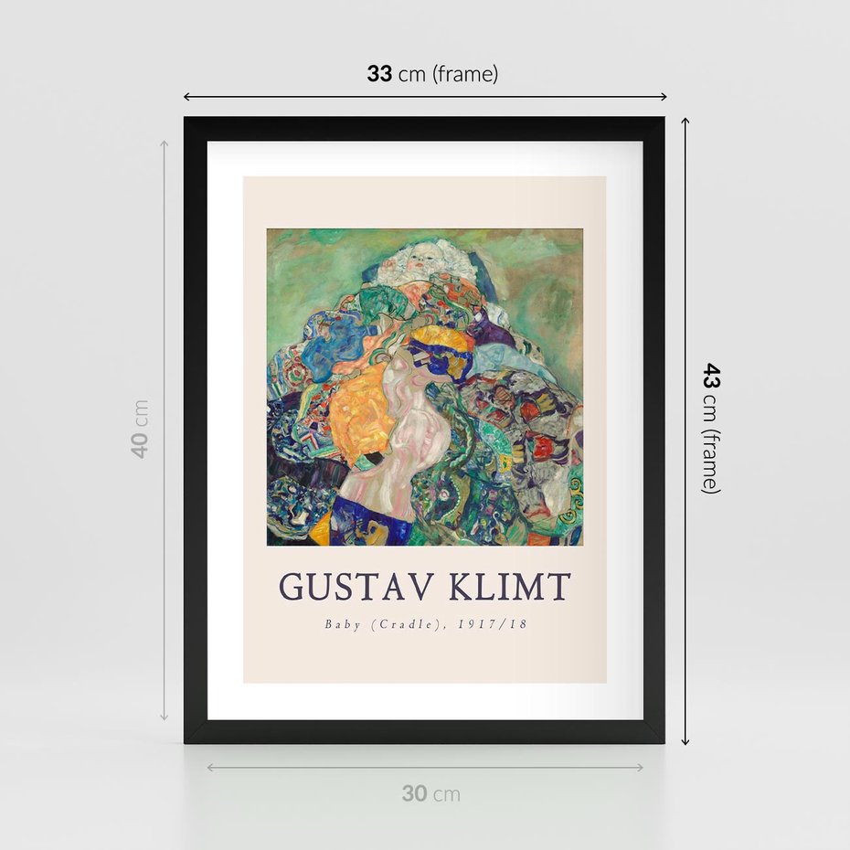 Plakat w ramie 30x40 - Sztuka z Reprodukcją G. Klimta - Gustav Klimt, reprodukcja - rama czarna