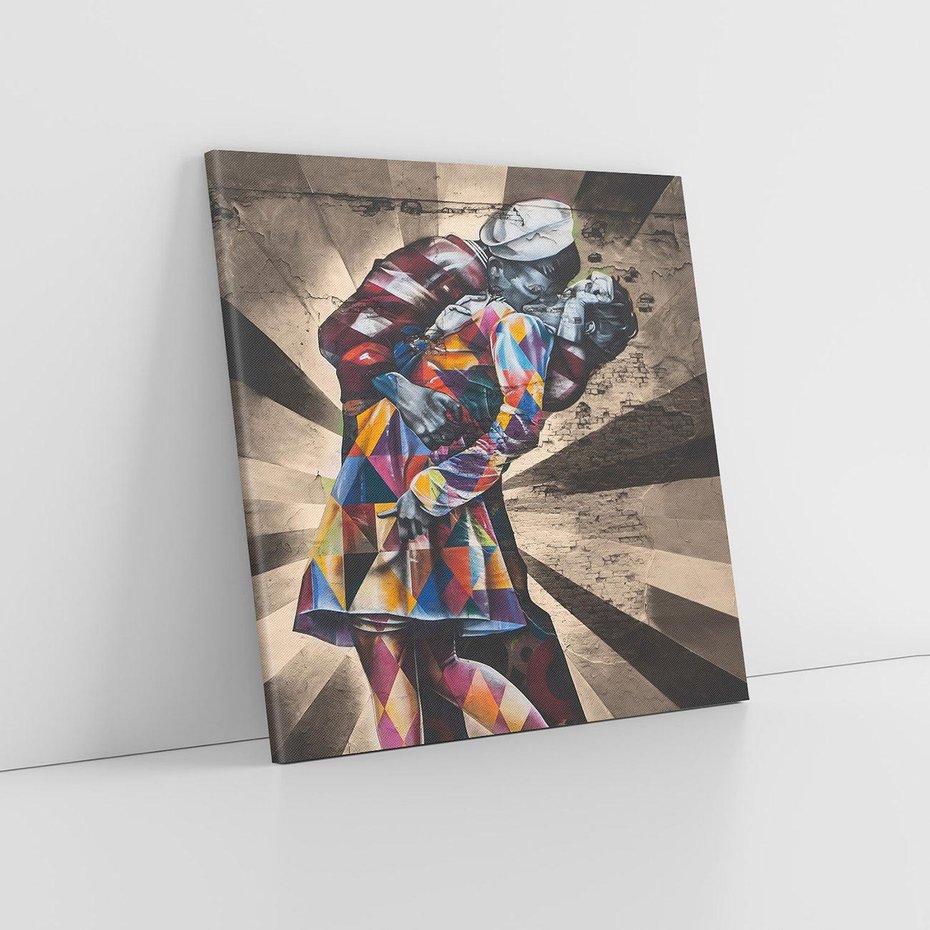 Obraz na płótnie 30x30 - Marynarz w świecie graffiti - marynarz, graffiti