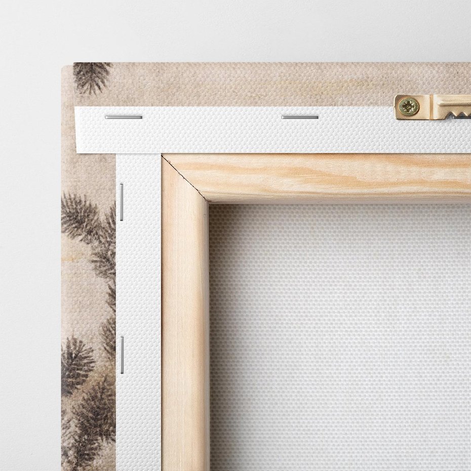 Obraz na płótnie 90x30 - "Birds and sunset" Katsushiki Hokusai - Reprodukcja - reprodukcja, obraz na płótnie