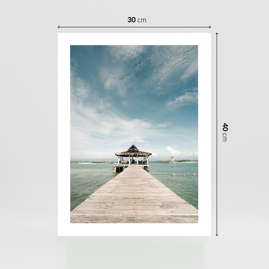 Plakat bez ramy 30x40 - Magia Morza i Piękno Plaży - Hawaje, morze