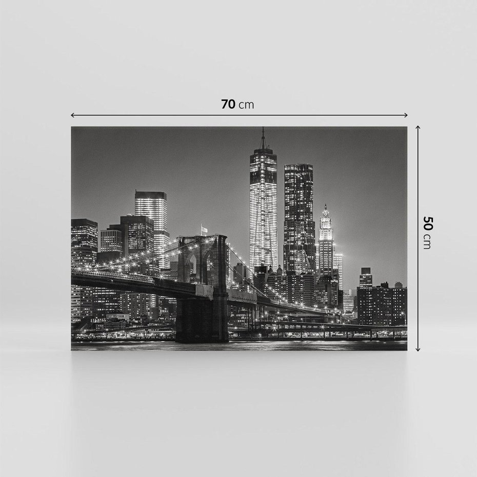 Obraz na płótnie 70x50 - Most nad Manhattańskim Skarbem - most, Nowy Jork