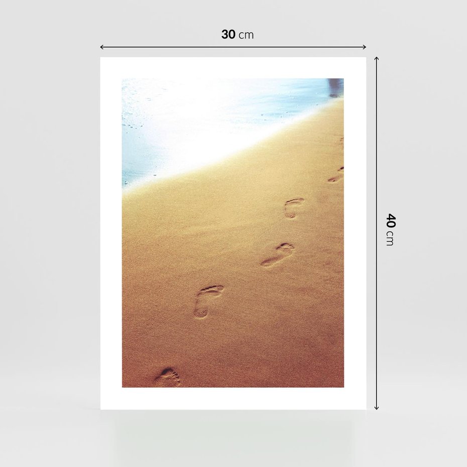 Plakat bez ramy 30x40 - Ślad Przygody - ślady, stóp