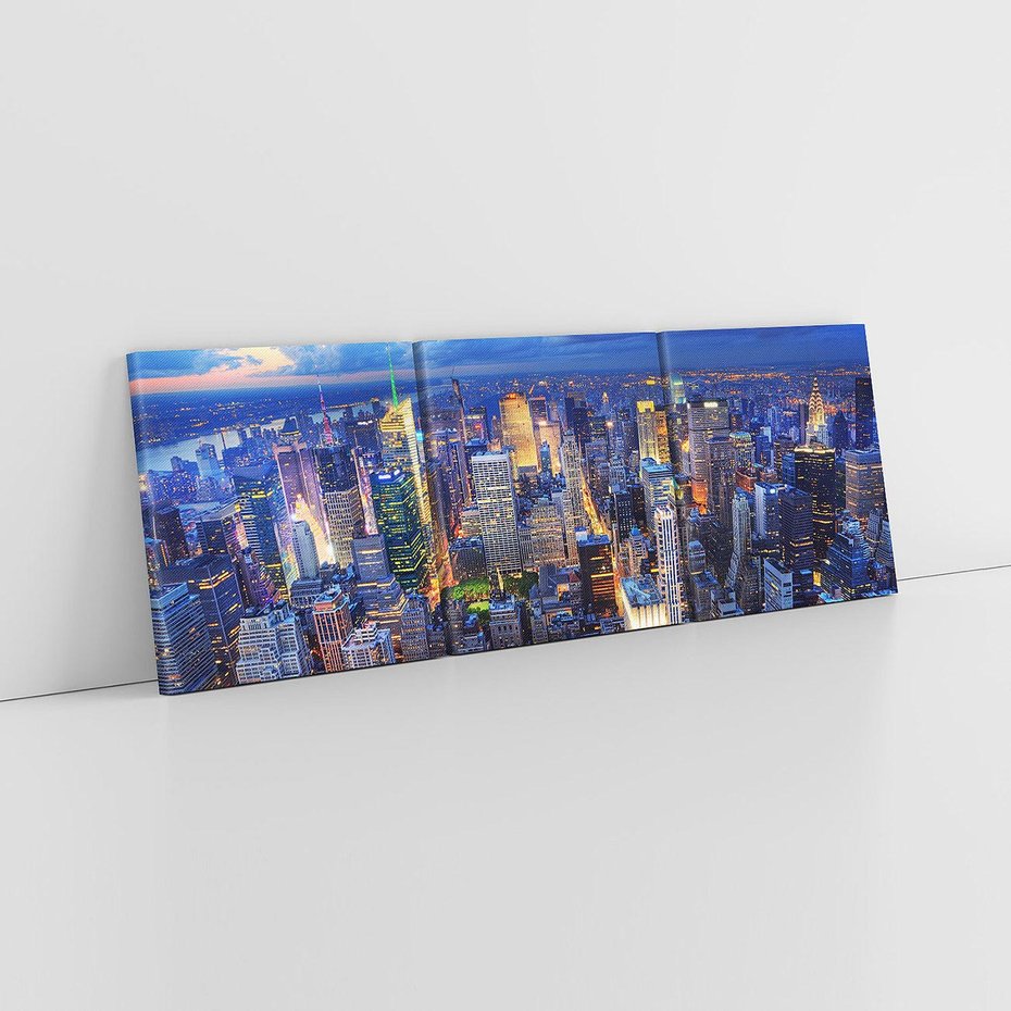Obraz na płótnie 150x50 - Energia wielkiego miasta - Nowy Jork, NY