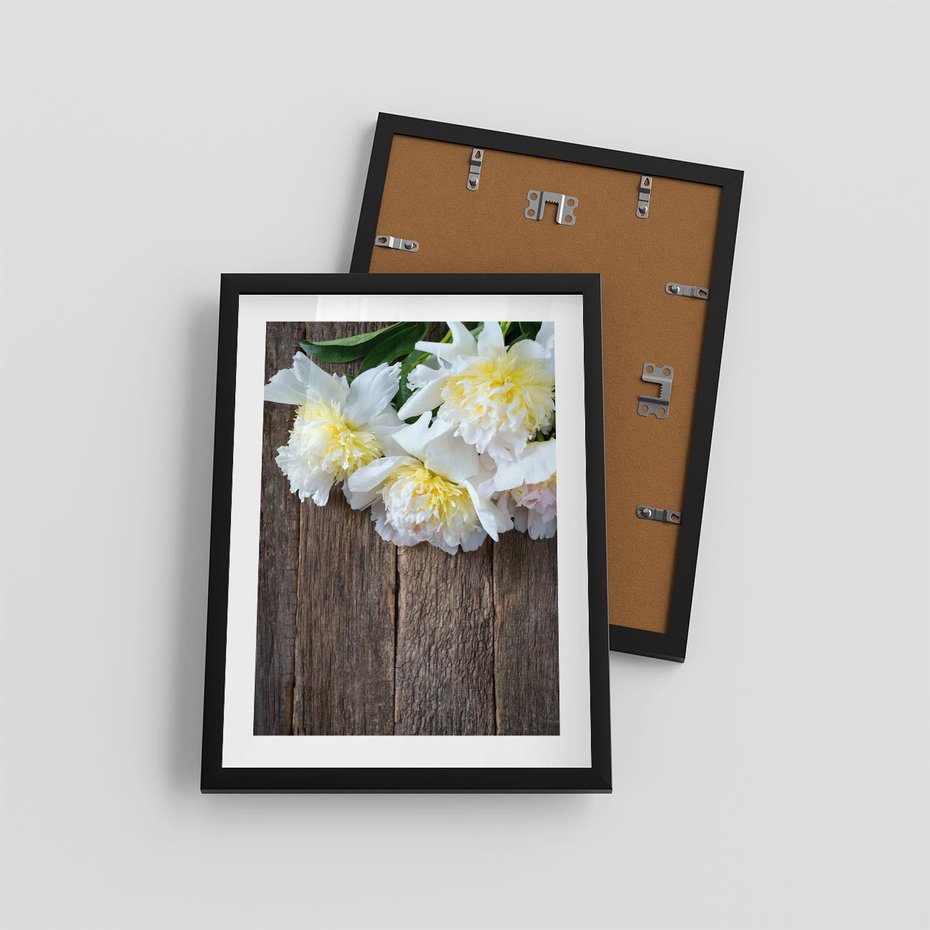 Plakat w ramie 30x40 - Relaksująca Harmonia - kwiaty, spa - rama czarna