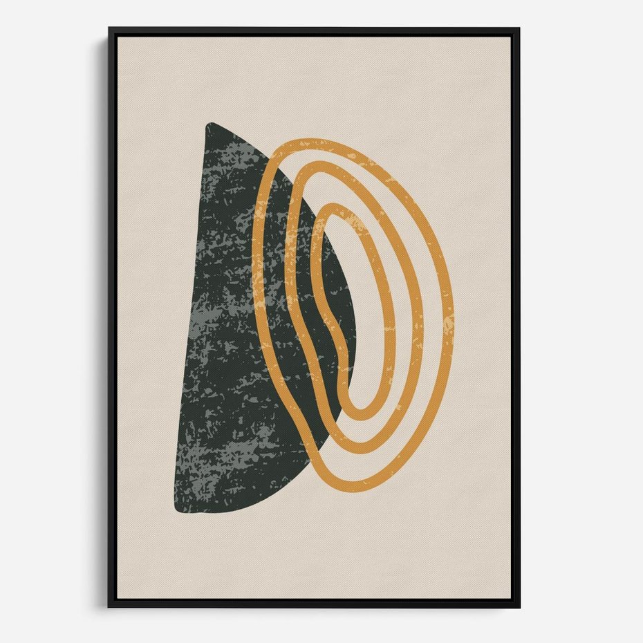 Obraz w ramie 70x100 - Nowoczesne Dialogi Materii - nowoczesny plakat, abstrakcyjne kształty - rama czarna