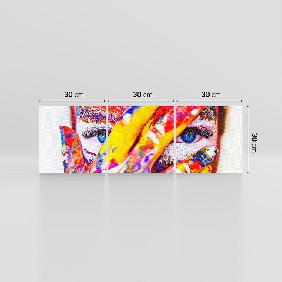 Obraz na płótnie 90x30 - Abstrakcyjna Magia Ciała - Bodypainting - abstrakcja, bodypainting