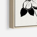 Obraz w ramie 50x50 - Poezja kwiecistej kreski - kwiaty, minimalistyczne - rama drewno