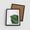 Plakat w ramie 40x50 - Zielone liście monstery - liście, monstera - rama czarna