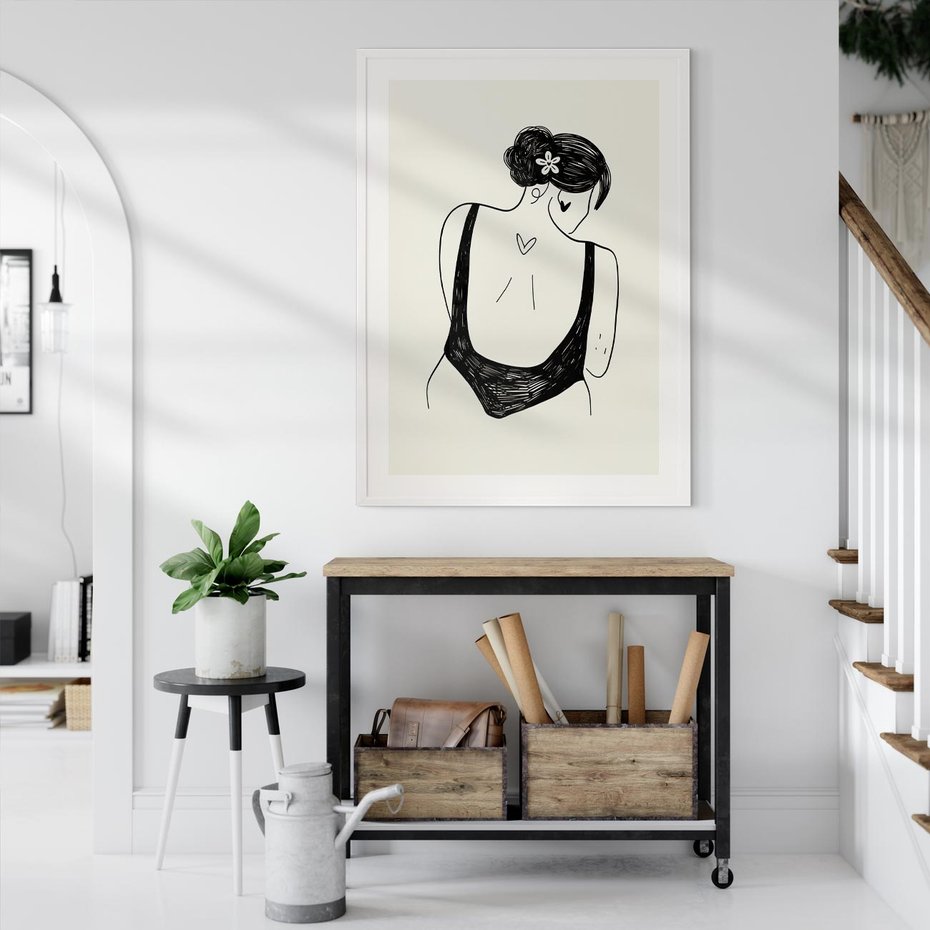 Plakat bez ramy 21x30 - Echa Piękna - piękno kobiecego ciała, kobieta