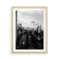 Plakat w ramie 50x70 - Wibracje Miejskiego Życia - miasto, wieżowce - rama drewno