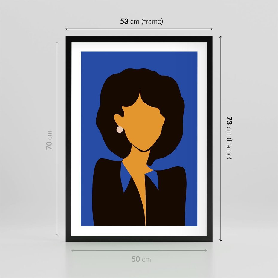 Plakat w ramie 50x70 - Modernistyczne Wibracje - sztuka nowoczesna, plakat - rama czarna