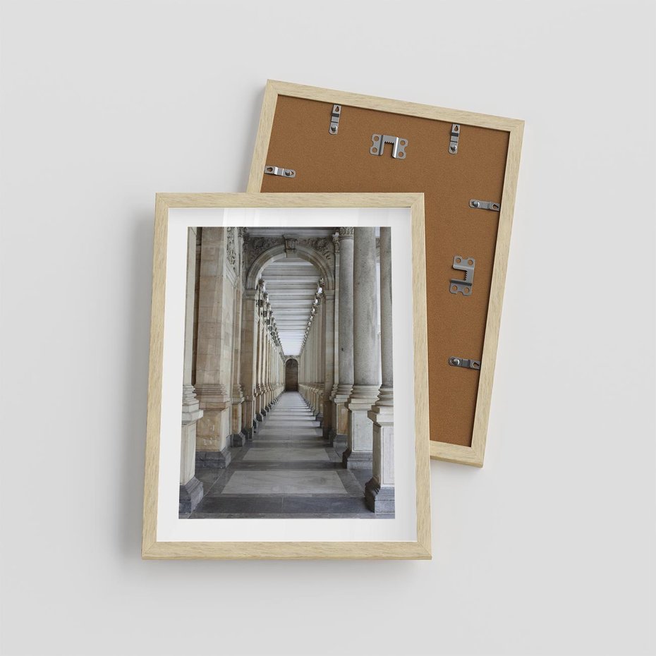 Plakat w ramie 30x40 - Uroki Kolumn - kolumny, architektura - rama drewno