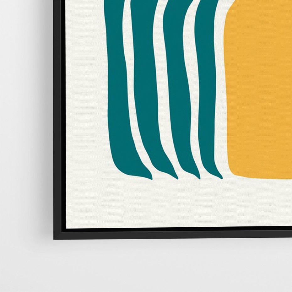 Obraz w ramie 70x100 - Kolorowe Pasmo - abstrakcyjne kwiaty w wazonie, pdastelowe kolory - rama czarna