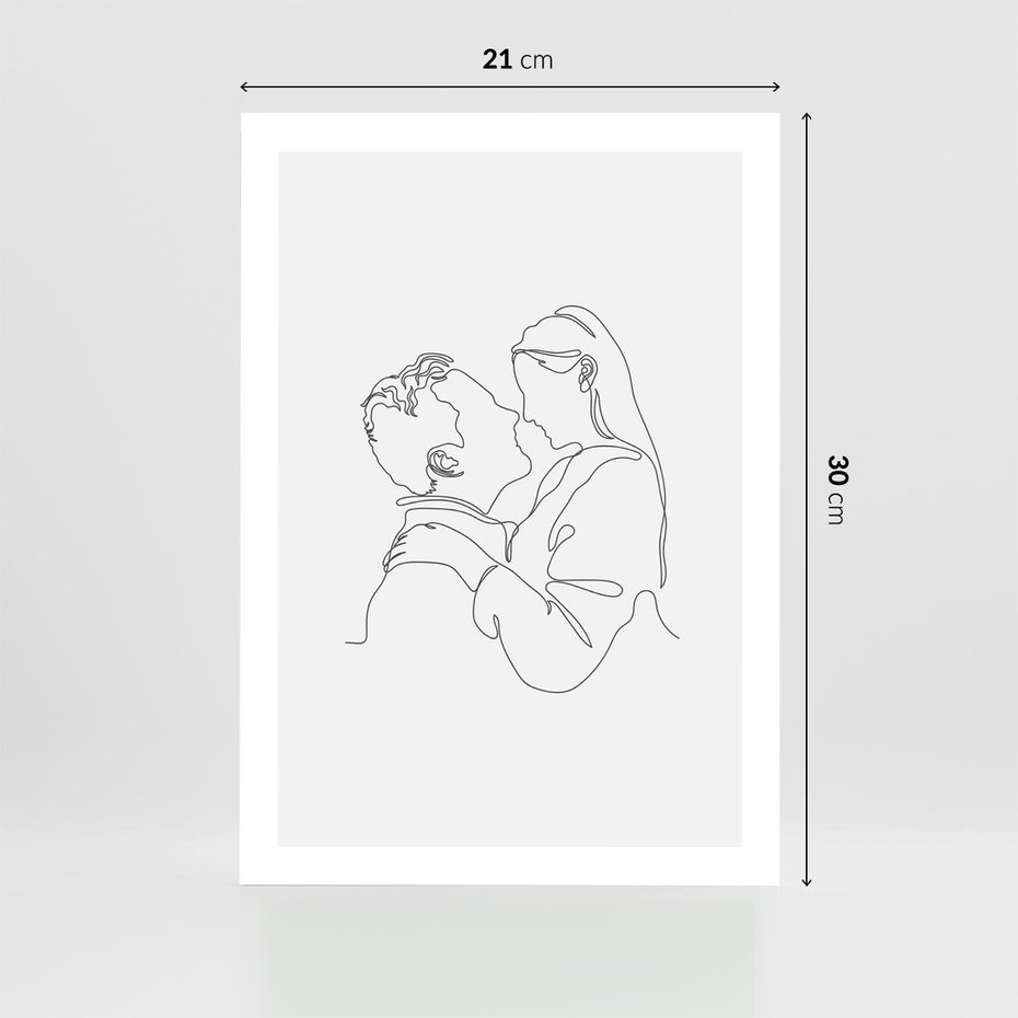 Plakat bez ramy 21x30 - Bezgraniczne Tańce - para zakochanych, kobieta i mężczyzna