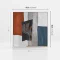 Obraz w ramie 80x80 - Nowoczesna geometria - nowoczesny, geometryczny - rama biała