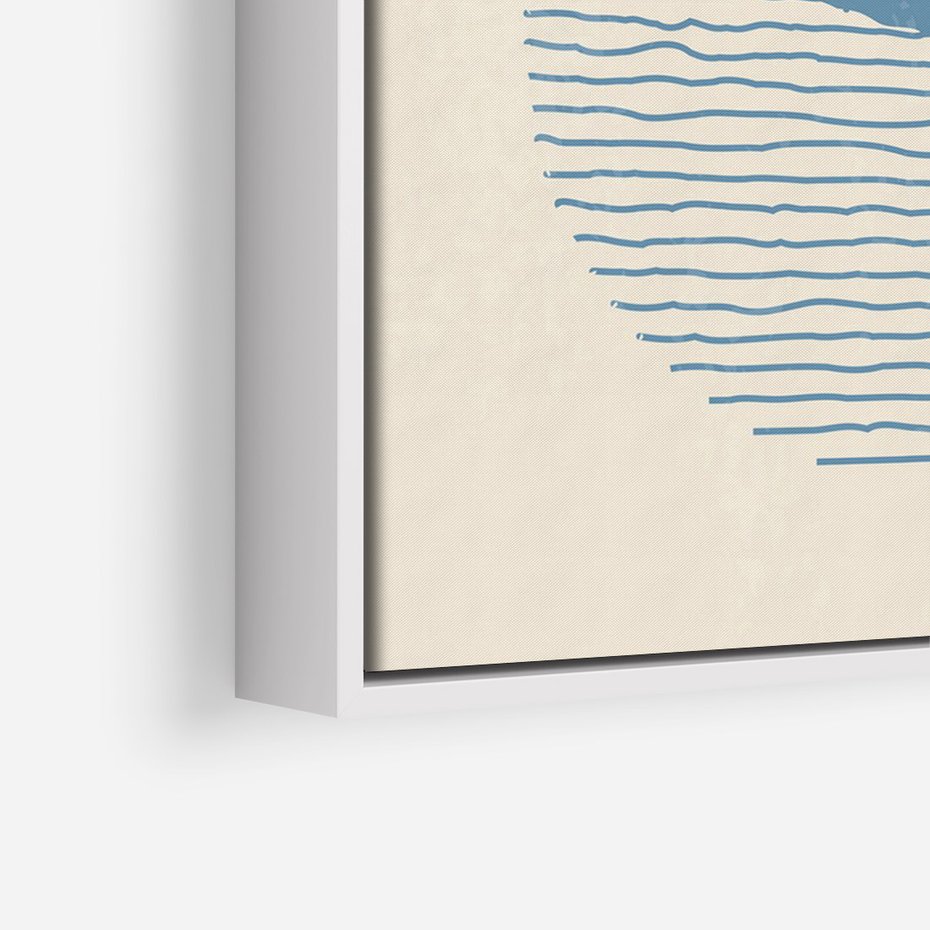 Obraz w ramie 70x100 - Wnętrza Refleksji - geometryczne kształty, koła - rama biała