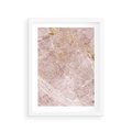 Plakat w ramie 30x40 - Wyjątkowa Stylizacja - marmur, złoto - rama biała