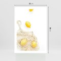 Plakat bez ramy 21x30 - Cytrynowa Siatka - cytryny, materiałowa siatka