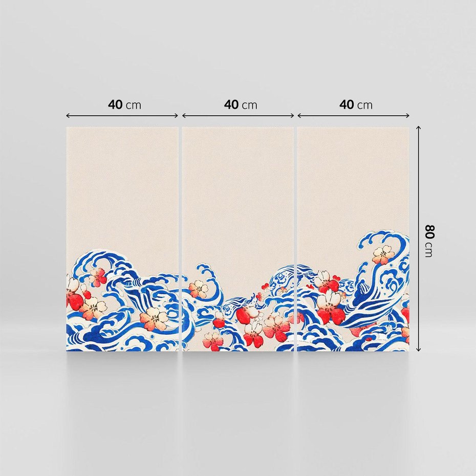 Obraz na płótnie 120x80 - Japońska Harmonia: Falujące Kwiaty - japonia, orientalne kwiaty wiśni