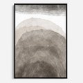 Obraz w ramie 70x100 - Przenikające Kształty - rozmyte cienie, abstrakcja - rama czarna