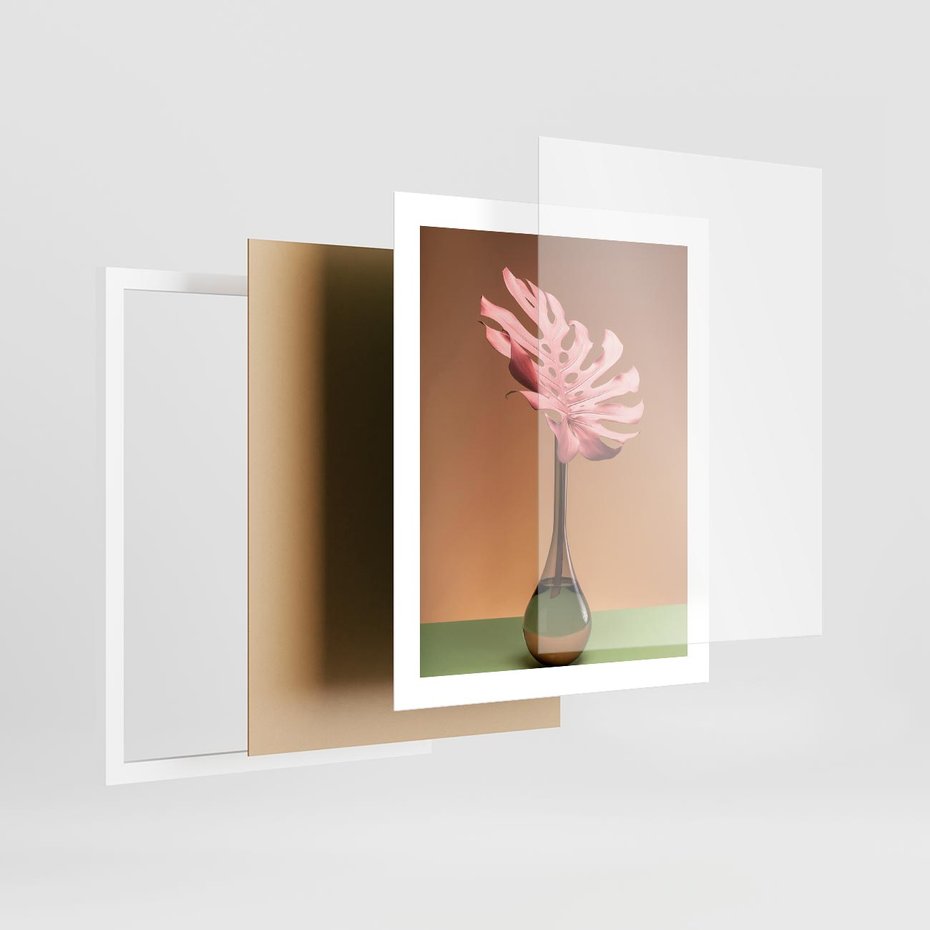 Plakat w ramie 40x50 - Wyjątkowy monstera - monstera, liść - rama biała