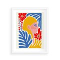 Plakat w ramie 40x50 - Kolorowe Rytmy - kobieca sztuka, abstrakcja - rama biała