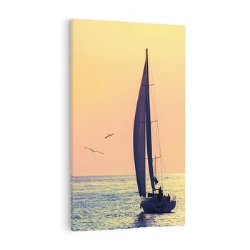 Obraz na płótnie 80x120 - Żaglówka na Horyzoncie - żaglówka, jacht