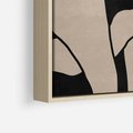 Obraz w ramie 70x100 - Nocne Pochłonięcia - abstrakcyjne linie, mroczny plakat - rama drewno