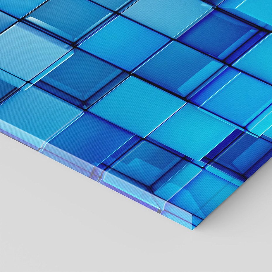 Obraz na płótnie 50x70 - Abstrakcyjne 3D: Kolorowe bloki - abstrakcja, 3d