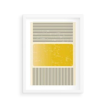 Plakat w ramie 30x40 - Geometryczna Harmonia - geometria, nowoczesny plakat - rama biała