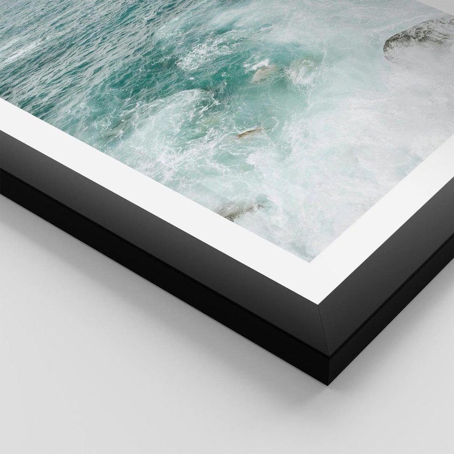 Plakat w ramie 50x70 - Wzburzony Żywioł - morze, ocean - rama czarna