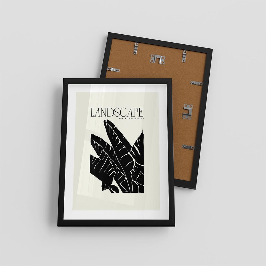 Plakat w ramie 30x40 - Rytmy roślinnego życia - nowoczesna sztuka, minimalistyczny styl - rama czarna