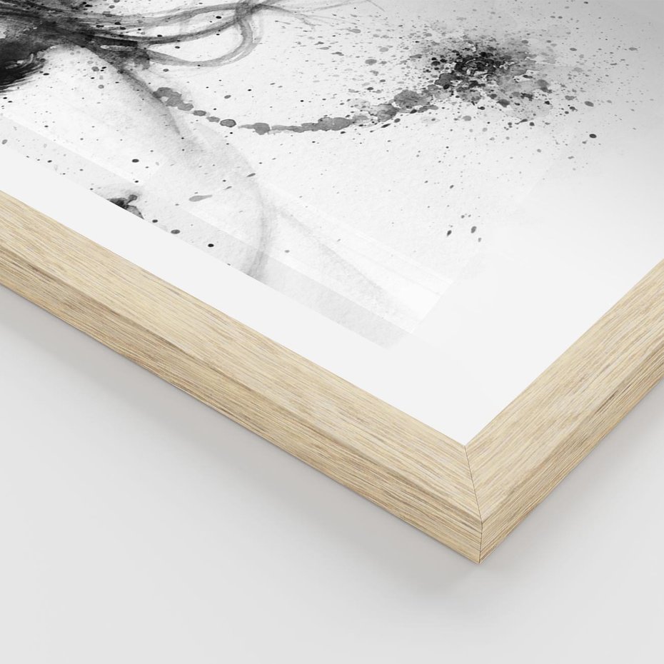 Plakat w ramie 50x70 - Eksplozja Kolorów - akwarela, abstrakcja - rama drewno