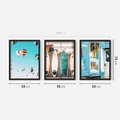 Zestaw obrazy w ramie 50x70 galeria - Surfing, Floryda, balony - rama czarna