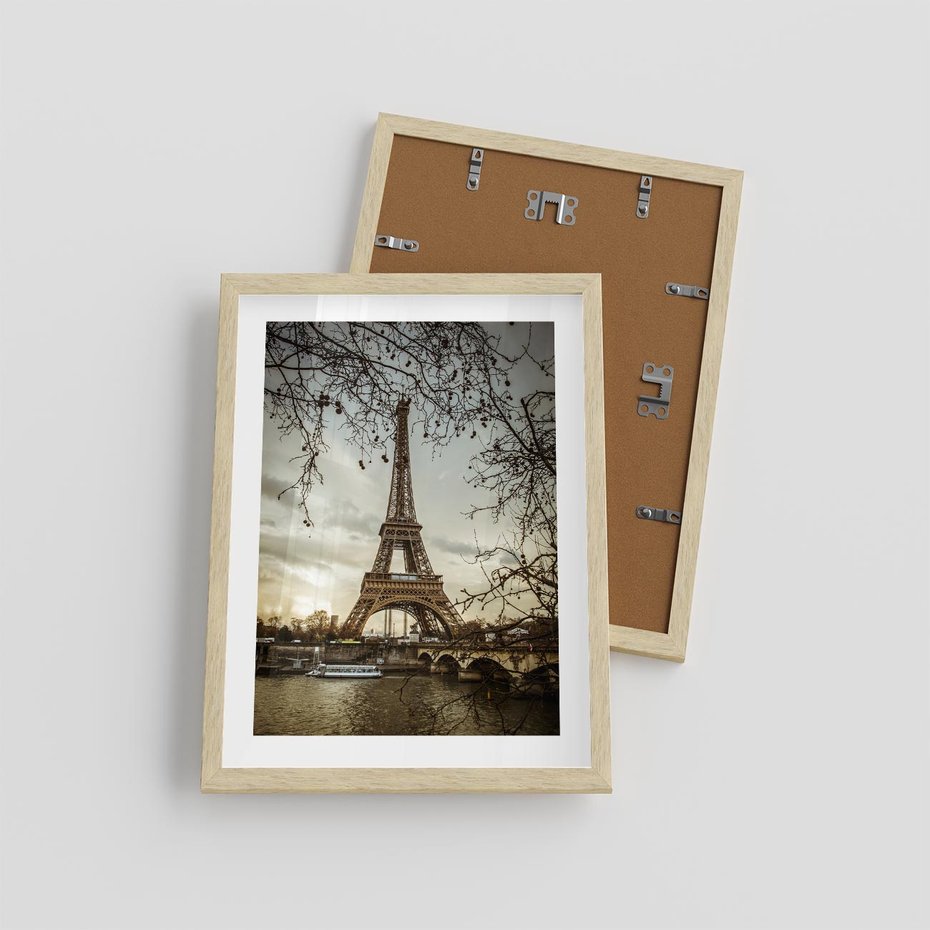 Plakat w ramie 30x40 - Uroczystość w Paryżu - Paryż, wieża - rama drewno