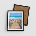 Plakat w ramie 40x50 - Pomost ku Morzu - pomost na plaży, morze - rama czarna