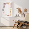 Plakat bez ramy 21x30 - Wibracje Pastelowych Odcieni - abstrakcyjny plakat, akwarelowe plamy