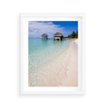 Plakat w ramie 40x50 - Rajski klimat plaży tropikalnej - plaża, tropiki - rama biała
