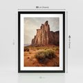Plakat w ramie 30x40 - Pejzaż pustynnego kanionu - pustynia, kanion - rama czarna
