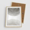 Plakat w ramie 50x70 - Impresje Energii - rozmyte cienie, abstrakcja - rama drewno