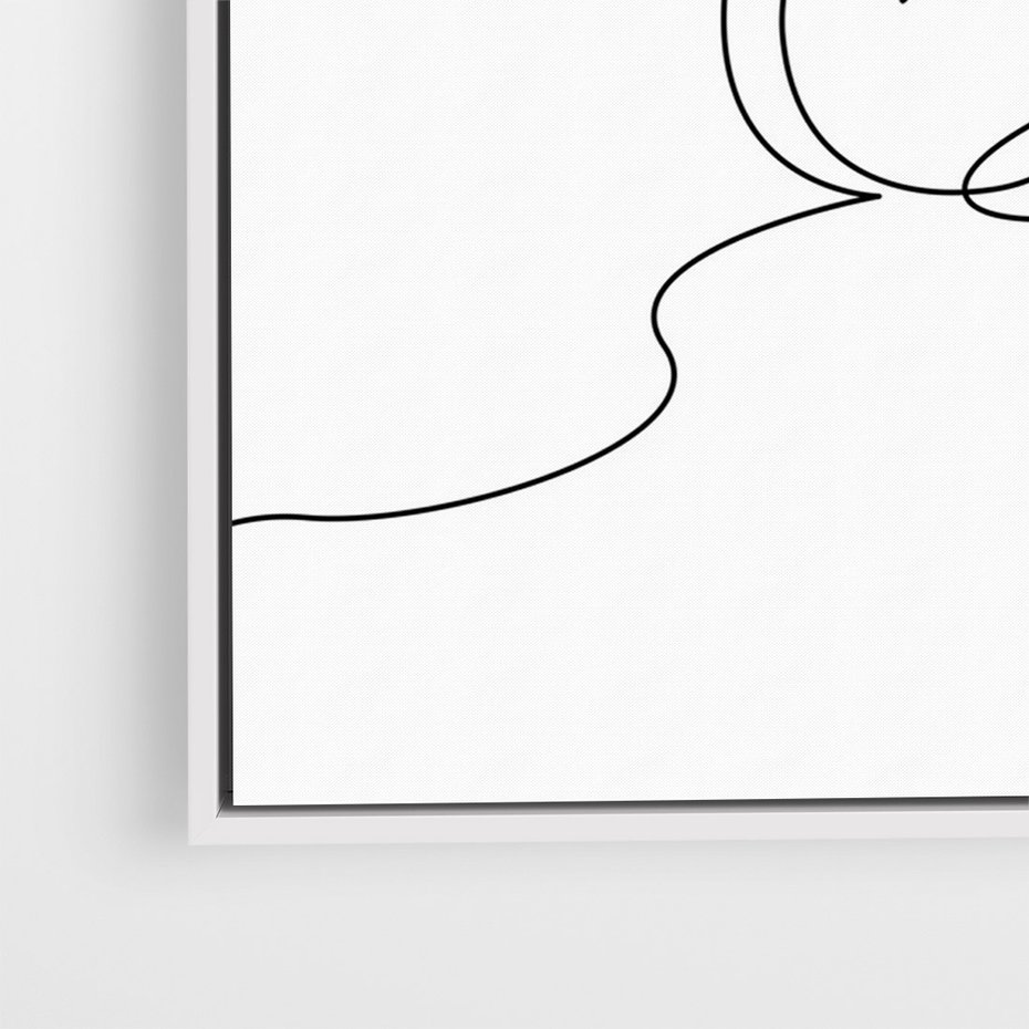 Obraz w ramie 70x100 - Minimalistyczna Przejażdżka - szkic, minimalizm - rama biała