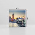 Obraz na płótnie 80x80 - Magiczny Londyn: Tamiza i Big Ben - Londyn, Tamiza