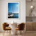 Plakat w ramie 30x40 - Wolność na Horyzoncie - żaglowiec, morze - rama drewno